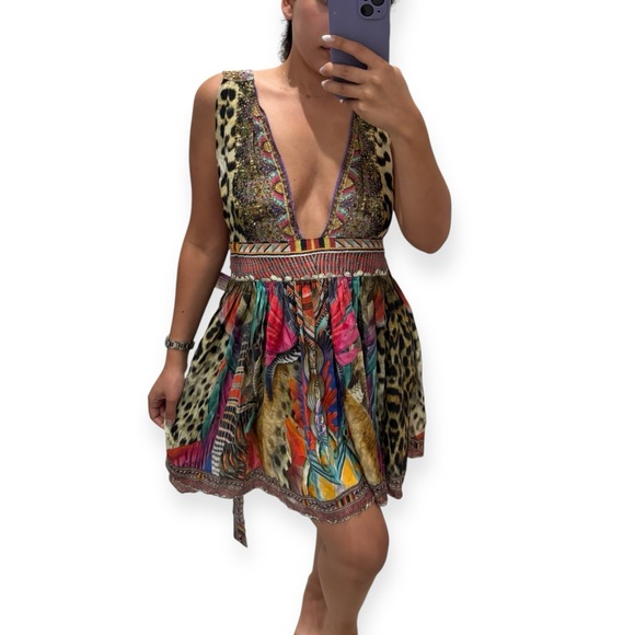Camilla silk mini dress